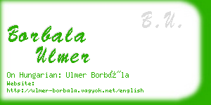 borbala ulmer business card